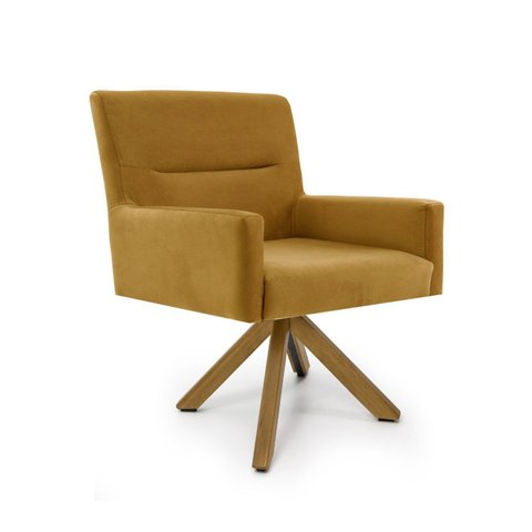 Poltrona para Sala de Estar Veludo Giratória Angel