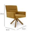 Ver imagem 2 de Poltrona para Sala de Estar Veludo Giratória Angel