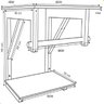 GABINETE DE VIDRO PARA BANHEIRO 60CM AC SAN MARINO COM SIFAO E TORNEIRA METAL:AZUL ESCURO - 6