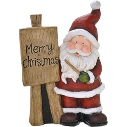 Enfeite Natalino Papai Noel Quadro Porcelana Estatueta 44cm - 1