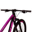 Ver imagem 4 de Bicicleta Aro 29 Spaceline Vega 27v Câmbios Shimano Altus Freio a Disco Preto e Rosa Tam: 15