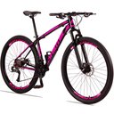 Ver imagem 2 de Bicicleta Aro 29 Spaceline Vega 27v Câmbios Shimano Altus Freio a Disco Preto e Rosa Tam: 15