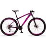 Bicicleta Aro 29 Spaceline Vega 27v Câmbios Shimano Altus Freio a Disco Preto e Rosa Tam: 15 - 1