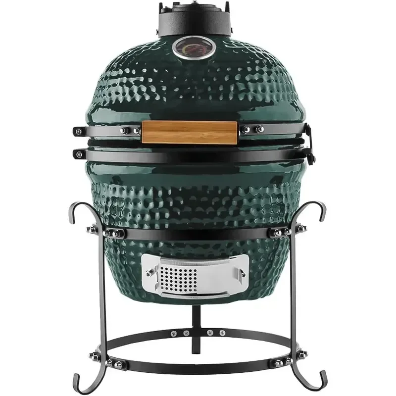 Ver imagem 1 de Churrasqueira Auplex Mini Kamado 13 - Verde Grill Cerâmico de Alto Desempenho