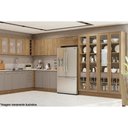Ver imagem 6 de Módulo Cozinha Kappesberg Botanic Botanic M628 C/ 2 Portas de Vidro e 1 Gaveta 50cm Nogueira/fendi