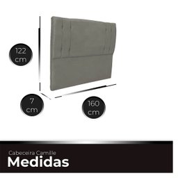 Cabeceira Casal Queen Cama Box Estofada Camille 160 Cm Veludo - 6