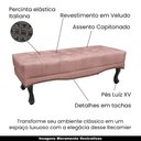 Ver imagem 3 de Recamier Decorativo 195cm Loewe Veludo Pés de Madeira Rosa - Gran Belo