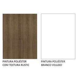 Armário de Cozinha Completa 270cm Rustic Branco Veludo Lux Madesa 01 - 11