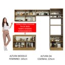 Ver imagem 6 de Armário de Cozinha Completa 270cm Rustic Branco Veludo Lux Madesa 01