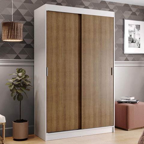 Guarda-roupa Solteiro Madesa Tokio 2 Portas de Correr 2 Gavetas
