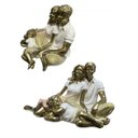 Ver imagem 1 de Escultura Familia Decorativa em Resina Pai Mãe e Filho no Colo