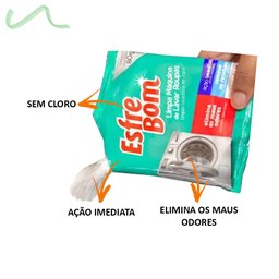 Limpa Máquina De Lavar Roupas Esfrebom 80g Elimina Odores 10 Unid - 2
