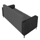 Ver imagem 7 de Sofá Living Decorativo Houston 2 Lugares 200cm Pés em Metal Veludo/ Pu Grafite/ Preto G33 - Gran Bel