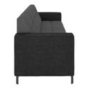 Ver imagem 6 de Sofá Living Decorativo Houston 2 Lugares 200cm Pés em Metal Veludo/ Pu Grafite/ Preto G33 - Gran Bel