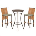 Ver imagem 1 de Mesa Bistrô e 2 Banquetas Roma Marrom Corda Náutica Estofado 7 Trama Original