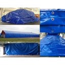Ver imagem 5 de Lona Leve Azul Encerado Carreteiro 15x30 / 30x15 300 micras impermeável com Ilhós - Carga Pesada