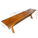 Ver imagem 5 de Conjunto Mesa e Banco Rustico para Churrasco Marrom/Mogno Mel
