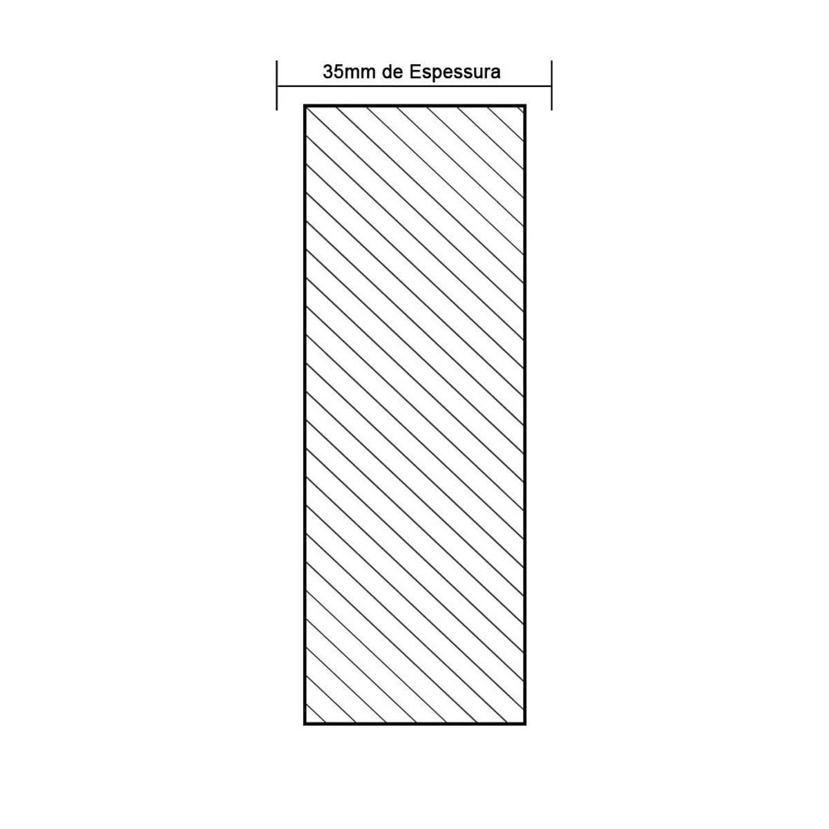 Kit Porta Madeira 0,90x2,10m Primer + Trilho Correr 1,80m Natural + Brinde - 6