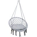 Ver imagem 1 de Rede Cadeira Balanço Suspensa Algodao Confortavel Teto Casa Varanda Jardim Quintal Area Lazer Terraç