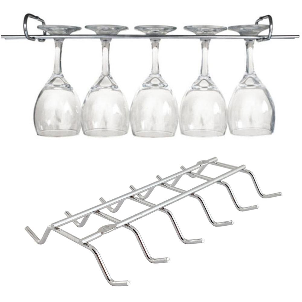 Suporte Taças Cromado 35cm e Suporte Xícaras para Fixar - 1