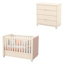 Ver imagem 1 de Berço Americano com Capitonê e Gaveteiro Tutto New Off White - Matic