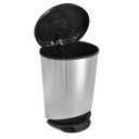 Ver imagem 2 de Lixeira Multiuso com Pedal e Borda 20 Litros Prata Label