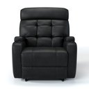 Ver imagem 2 de Poltrona do Papai Reclinável em Corino Importado Cor Preto Manual com Massagem - Modelo Florença