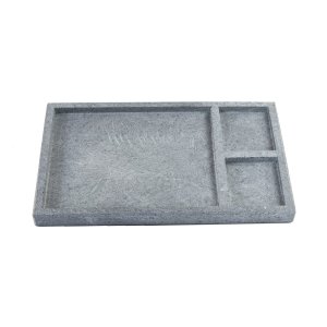 Tábua Pedra Sabão Borda Pé Divisórias para Servir P 30x15cm Industria São Jose Af1154indsj