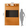 Painel Ripado 3d para Tv até 75 Polegadas Print 180cm Cor:cedro Cedro - 2