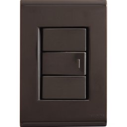 Conjunto 4x2 com 1 Interruptor Simples 10 A 250 V Tramontina Liz Grafite Tramontina - 1