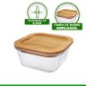 Pote de Vidro Hermetico com Tampa Bambú Hauskraft 500ml - 3