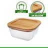 Pote de Vidro Hermetico com Tampa Bambú Hauskraft 500ml - 2