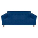 Ver imagem 1 de Sofá 3 Lugares Arezzo Suede Azul Marinho