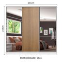 Ver imagem 3 de Guarda-Roupa Casal 100% MDF Madesa Royale 3 Portas de Correr com Espelhos Branco/Rustic Cor:Branco/R
