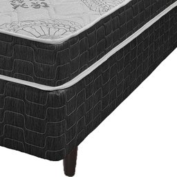 Cama Box King Size Preto + Colchão San Francisco Ortopédico Espuma D33 193x203x54cm - 4
