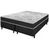 Cama Box King Size Preto + Colchão San Francisco Ortopédico Espuma D33 193x203x54cm - 1