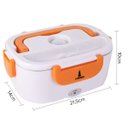 Ver imagem 4 de Marmita Lancheira Elétrica Aquecedor Alimentos Laranja 110v/220v/12v