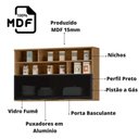 Ver imagem 4 de Armário Aéreo De Cozinha 120Cm Em Mdf Lombardia - Cor Freijó