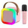 Caixa de Som Bluetooth Microfone Karaoke Led Rgb Iluminaçao Muda Altera Voz Alto Falante Caixinha So - 8