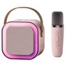 Caixa de Som Bluetooth Microfone Karaoke Led Rgb Iluminaçao Muda Altera Voz Alto Falante Caixinha So - 7