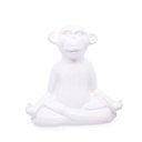 Ver imagem 1 de Enfeite Decorativo Macaco Yoga Meditação Cerâmica Branco 17 Cm F04 - D'Rossi