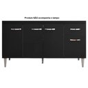 Ver imagem 3 de Gabinete de Pia Gabriela 4 Portas 1 Prateleira MDP 145cm Preto