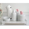 Kit Higiene Bebê Rosa Porcelana Bandeja Branca Perola + Térmica 250 Ml + Tema Ovelha - 1