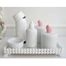 Kit Higiene Bebê Rosa Porcelana Bandeja Branca Perola + Térmica 250 Ml + Tema Ovelha - 1