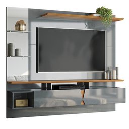 Painel Para TV 55 Polegadas Intense 1.8 Lukaliam Cinza Perolizado/Tauari - 1