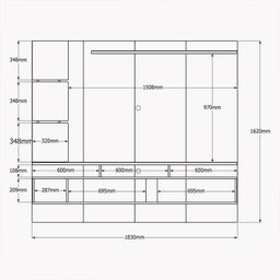 Painel Para TV 55 Polegadas Intense 1.8 Lukaliam Cinza Perolizado/Tauari - 4