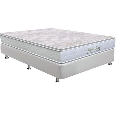 Cama Box Casal: Colchão Molas Ensacadas Orthoflex MasterPocket Starflex Dream New + Base CRC Courano