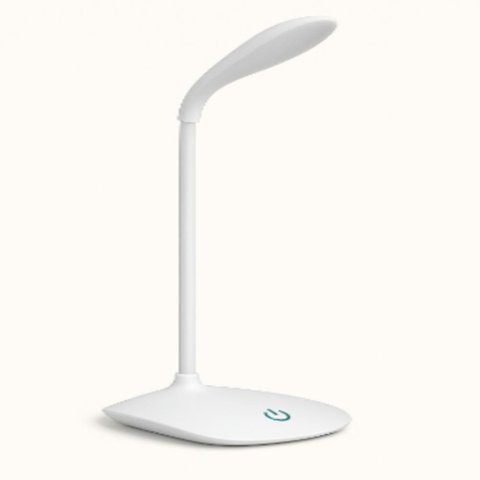 Luminaria Mesa Led Articulada Abajur Touch Flexivel Branca Leitura Estudo Trabalho Quarto Escritorio