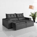 Ver imagem 2 de Sofa Retratil e Reclinavel Monaco 196cm Kc Rei de Casa Veludo Cinza