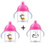 Kit 3 Copos Pinguim 200/260/340ML Philips AVENT Rosa - 1